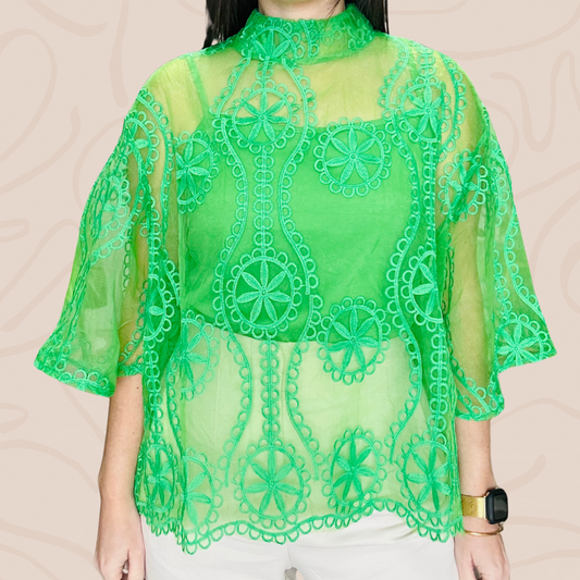 Green Sheer Blouse