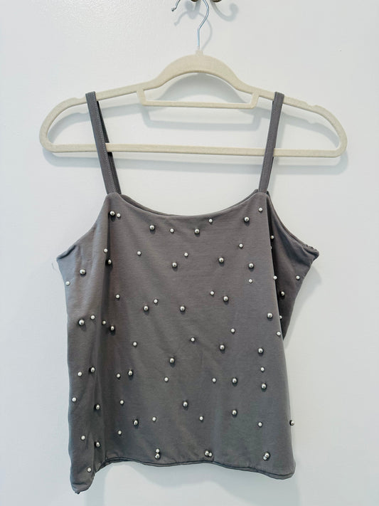 Pearls / Silver Studs Top