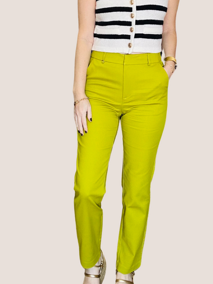 Ankle Length  Lime Pants