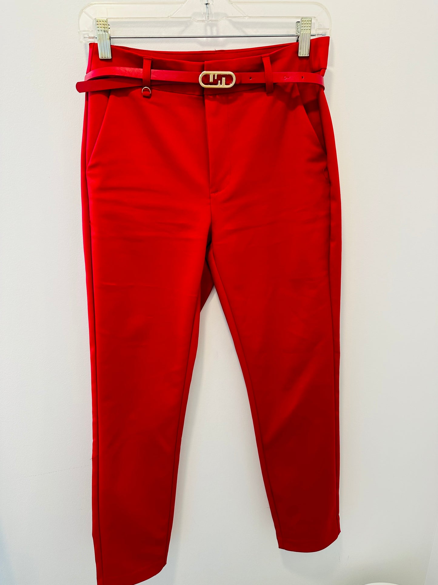 Ankle Length  Red Pants