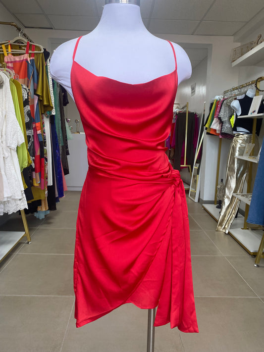 Red Satin Dress