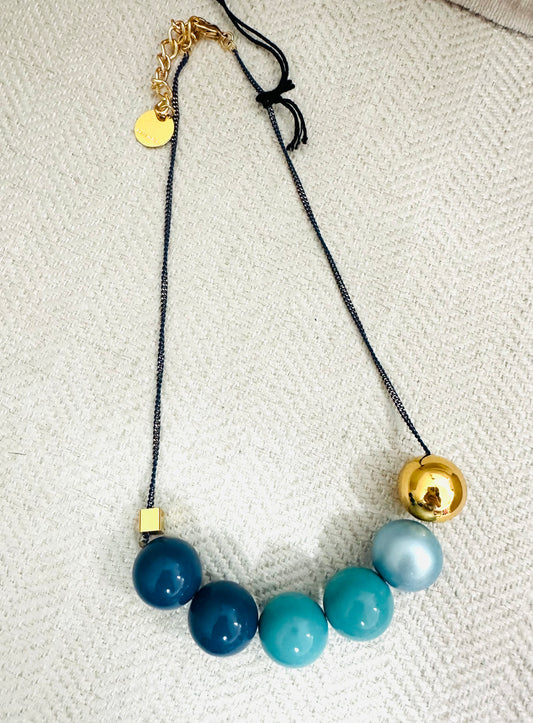 Antura Blue Balls Necklace