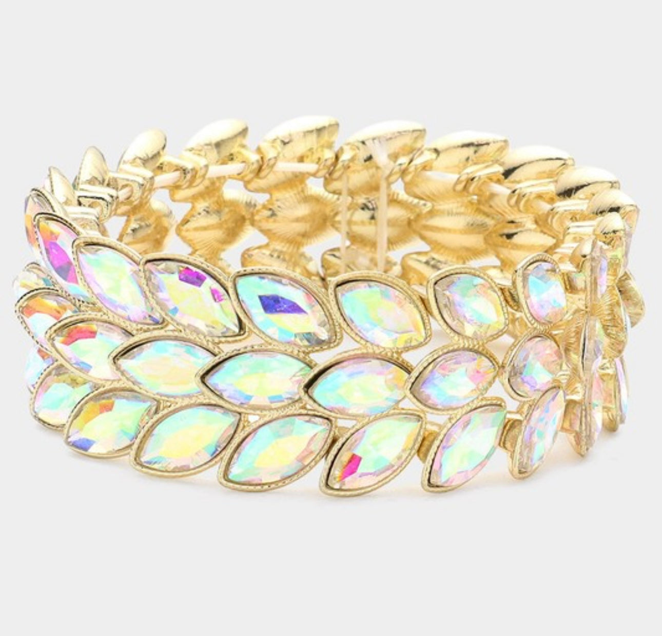 Marquise Stone Bracelet - Clear Tornasol