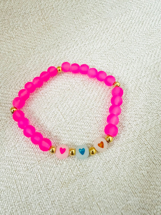 Pink Neon  Girl Bracelet