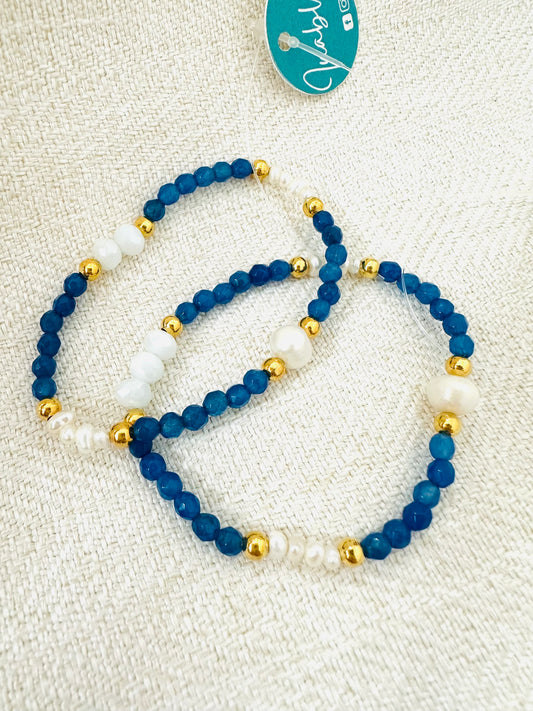 Blue Pearl Girl Bracelet