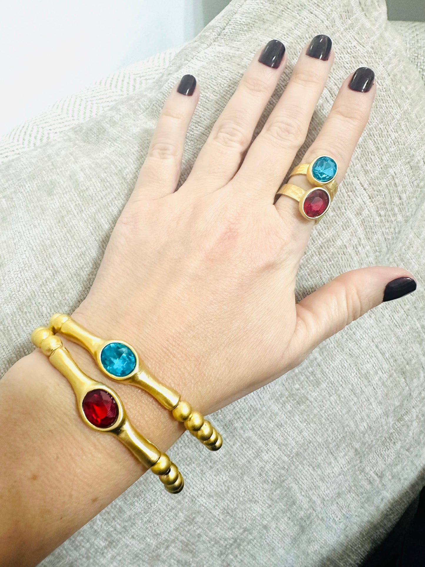 Bracelet + Ring Set  Gold Plated