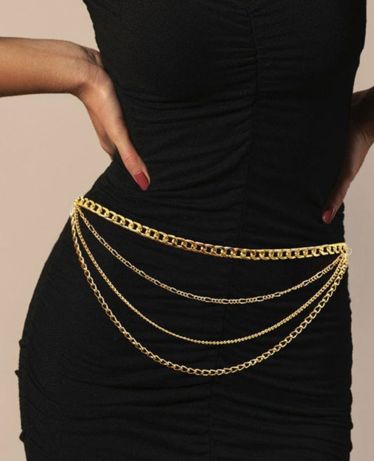Gold Layers Chain Belt