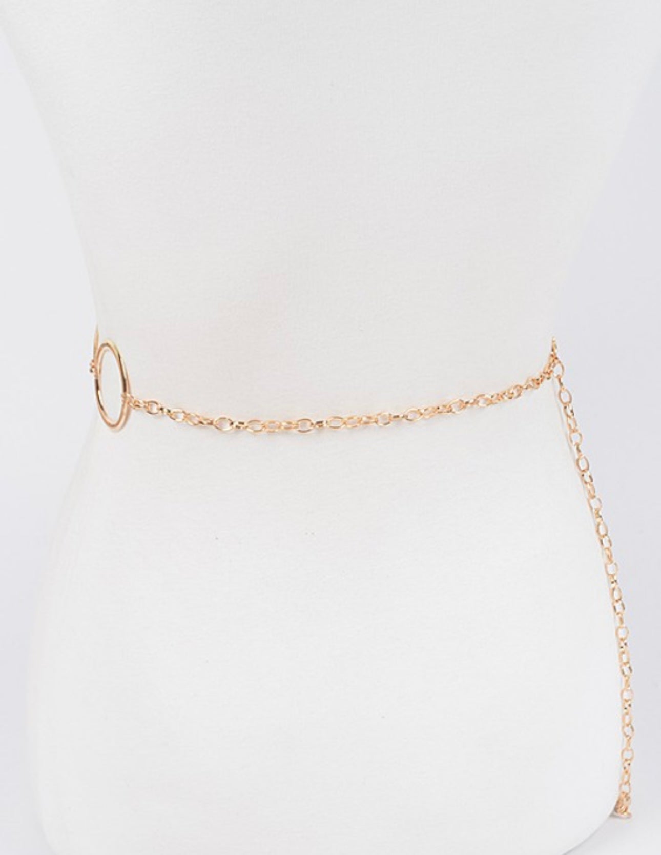 Gold  Circles Metal Chain Belt