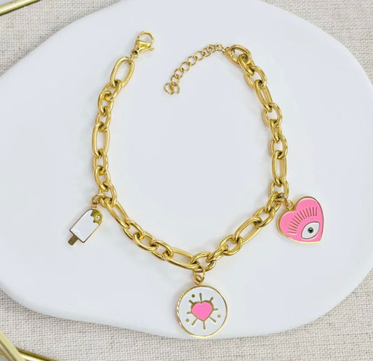 Pink Girly Bracelet