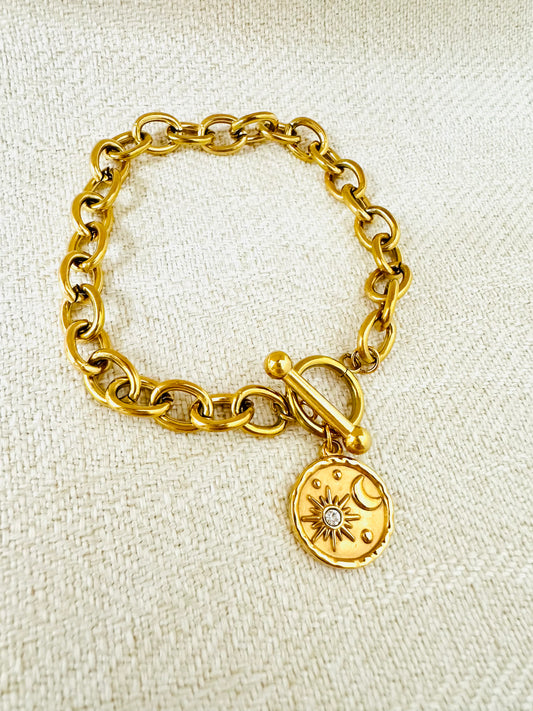 Moon /Sun Charm Bracelet