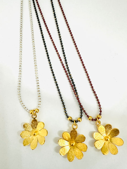 Flower  Color Chain Necklace