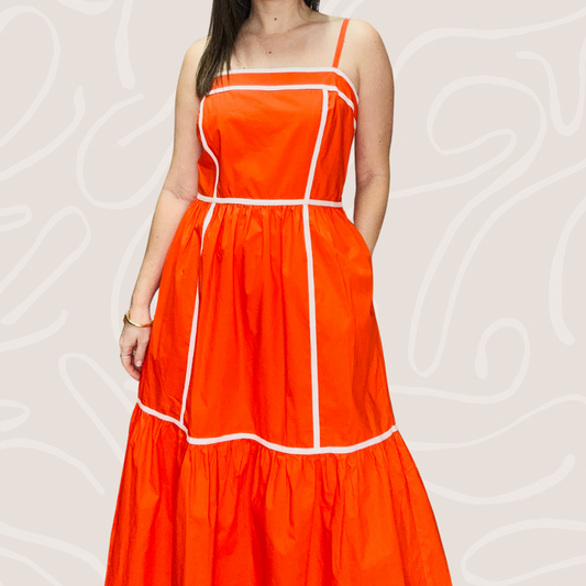 Orange Midi Dress