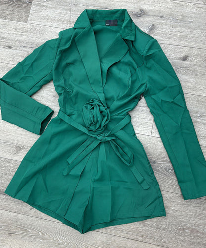 Hunter Green Romper