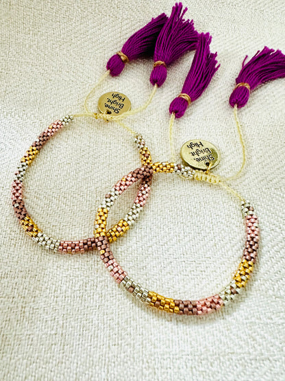 Fiammata - Pompones / Magenta Bracelet