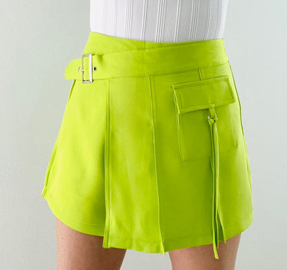 Bright Green  Skort