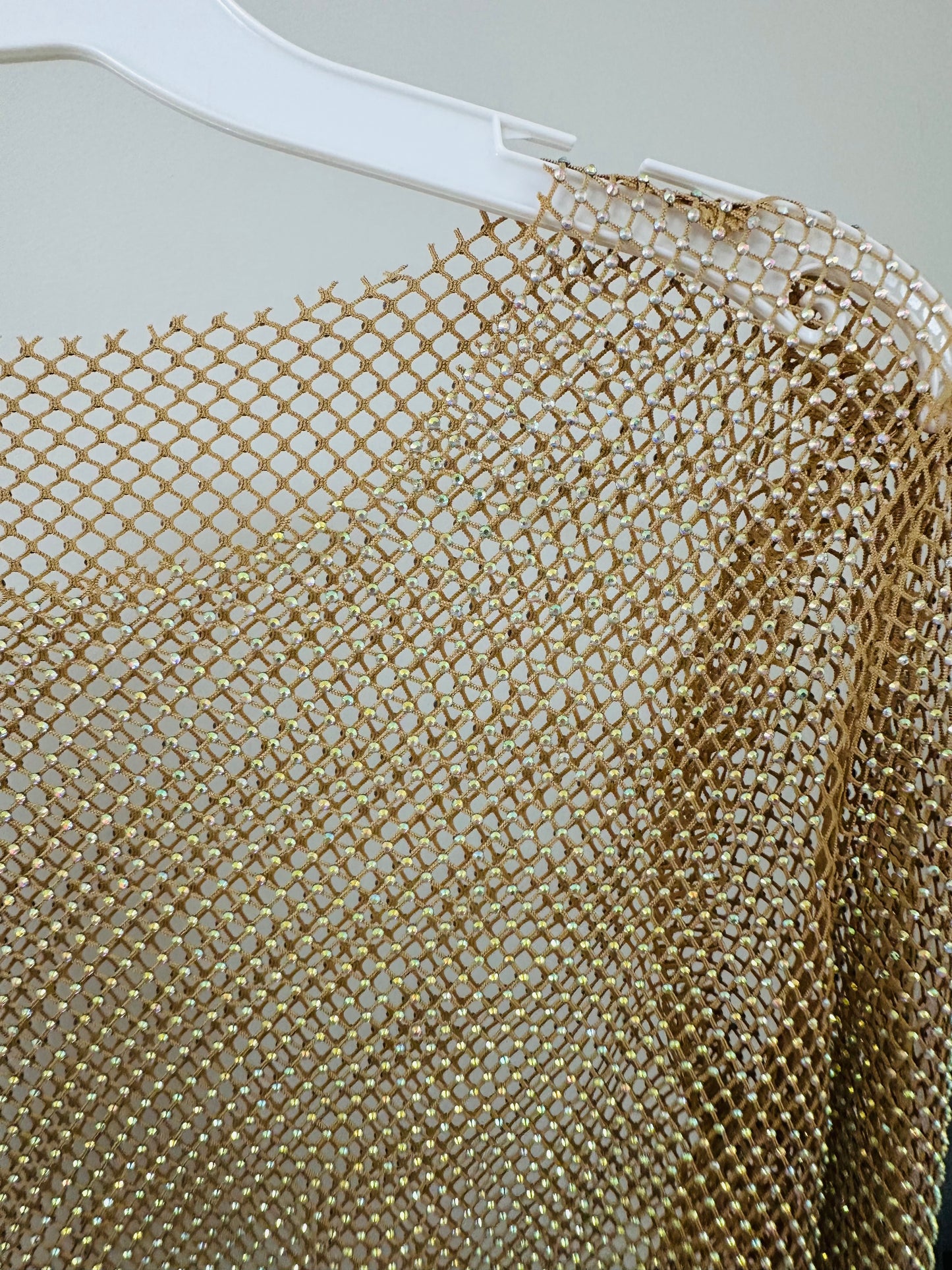 Gold Mesh Top / Silver Stud