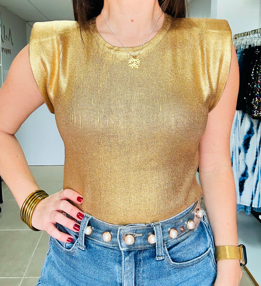 Gold Metallic Bodysuit