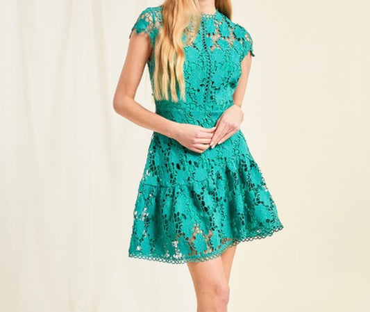 Turquoise crochet Dress
