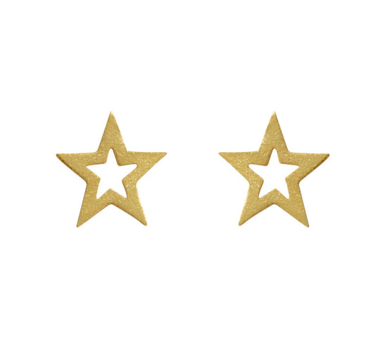 Star Stud Earrings- Gold Plated