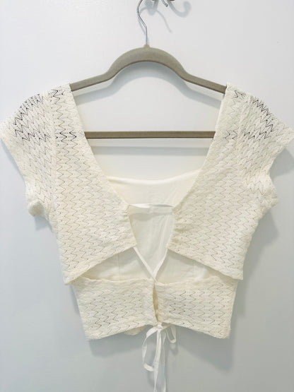 Ivory Crochet  Top