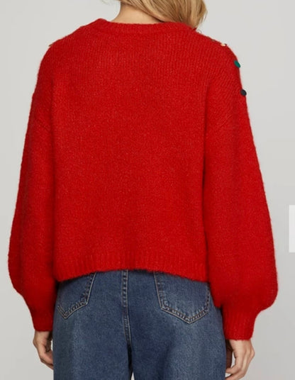 Red Sequin Sweater