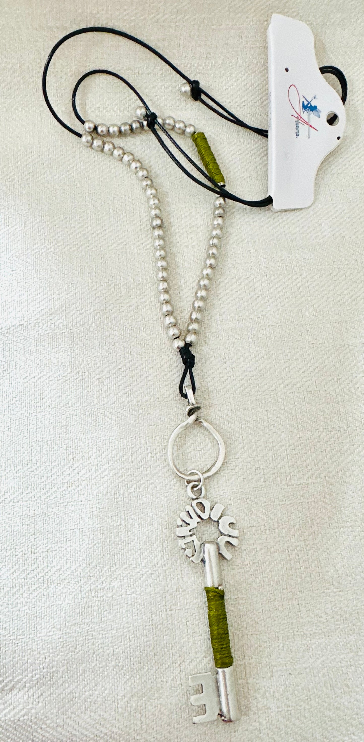 Silver Key Pendant Necklace