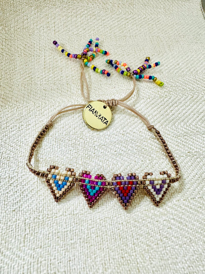 Fiammata - Multi Hearts Bracelet