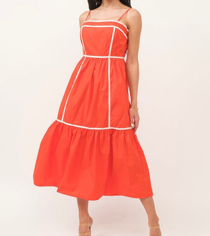 Orange Midi Dress