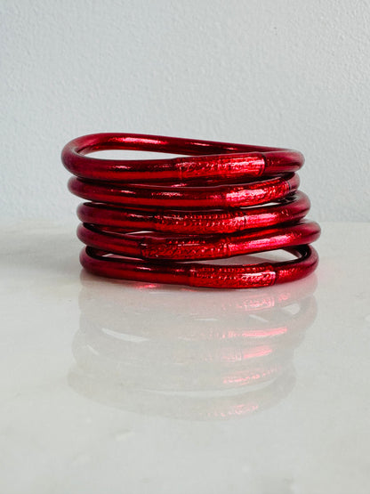 DARK RED  BLESS BANGLES SET