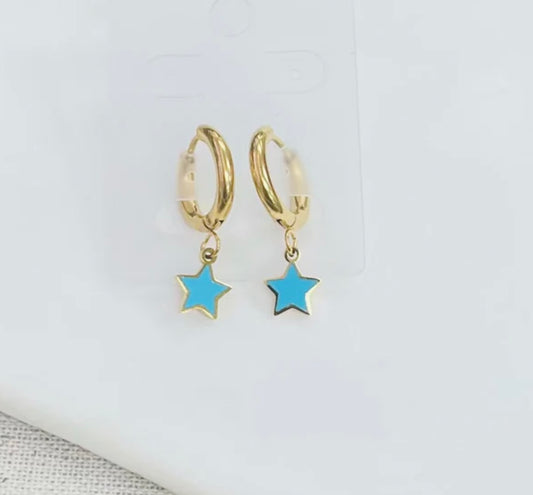 Blue Star Girly Earrings