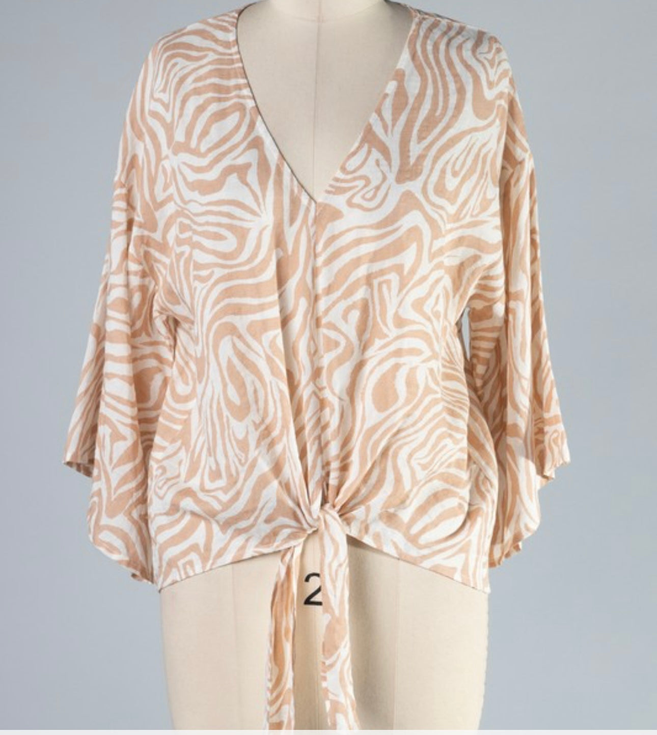 Sand Swirl Print Blouse