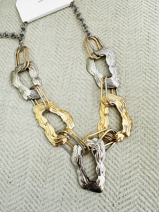 Gold Silver Metal Necklace