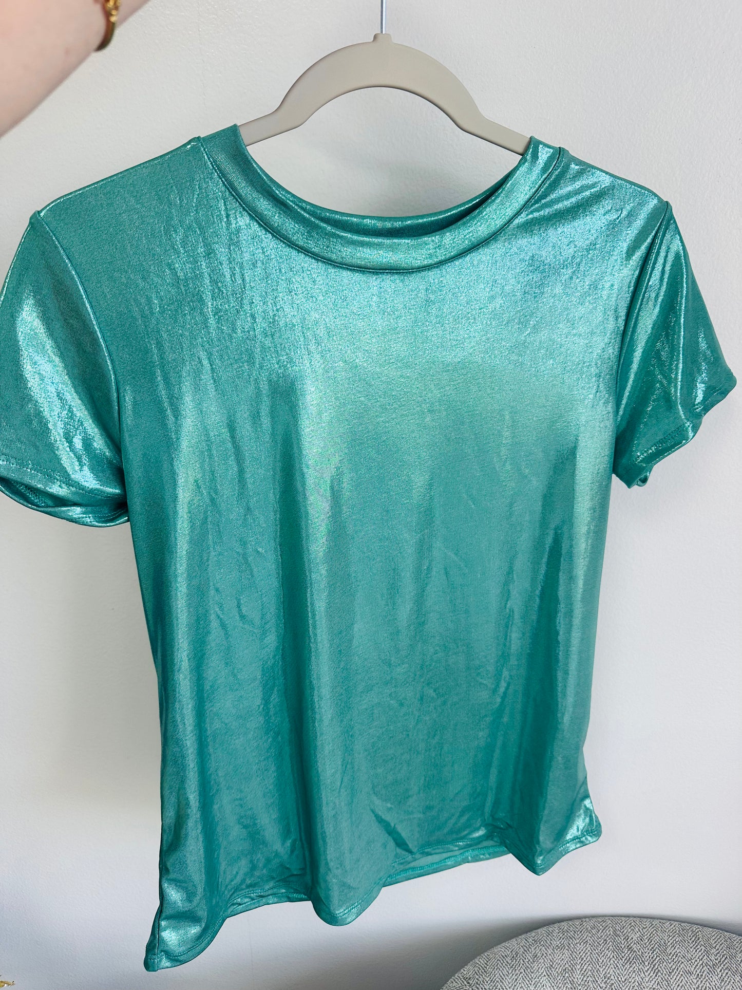 Aqua Metallic Shirt