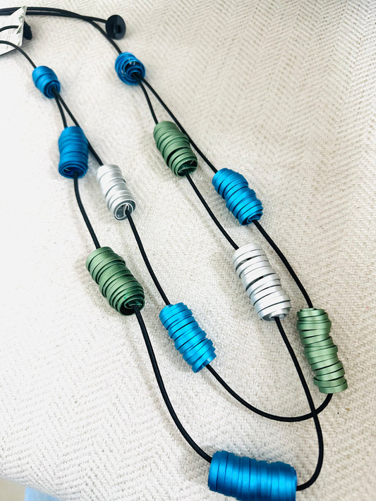 Blue / Mint   knot Necklace