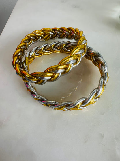 Bold Twist Gold Bangle