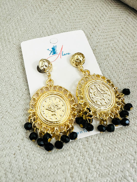 Black/ Gold Earrings