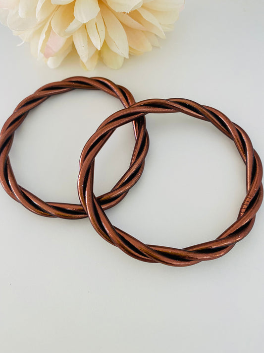 BRONZE TWISTED BANGLES